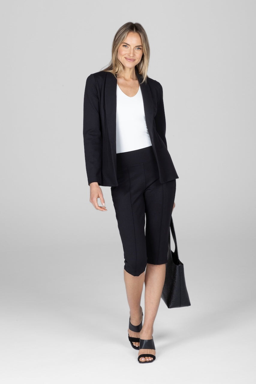 KiraGrace BLAZER: BLACK PONTE