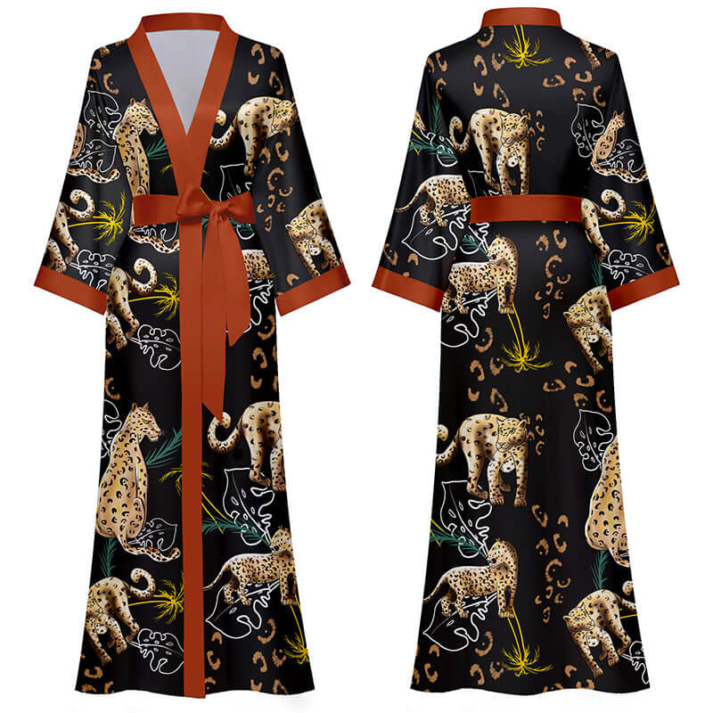 Ulivary Jungle Animals Kimono Robe