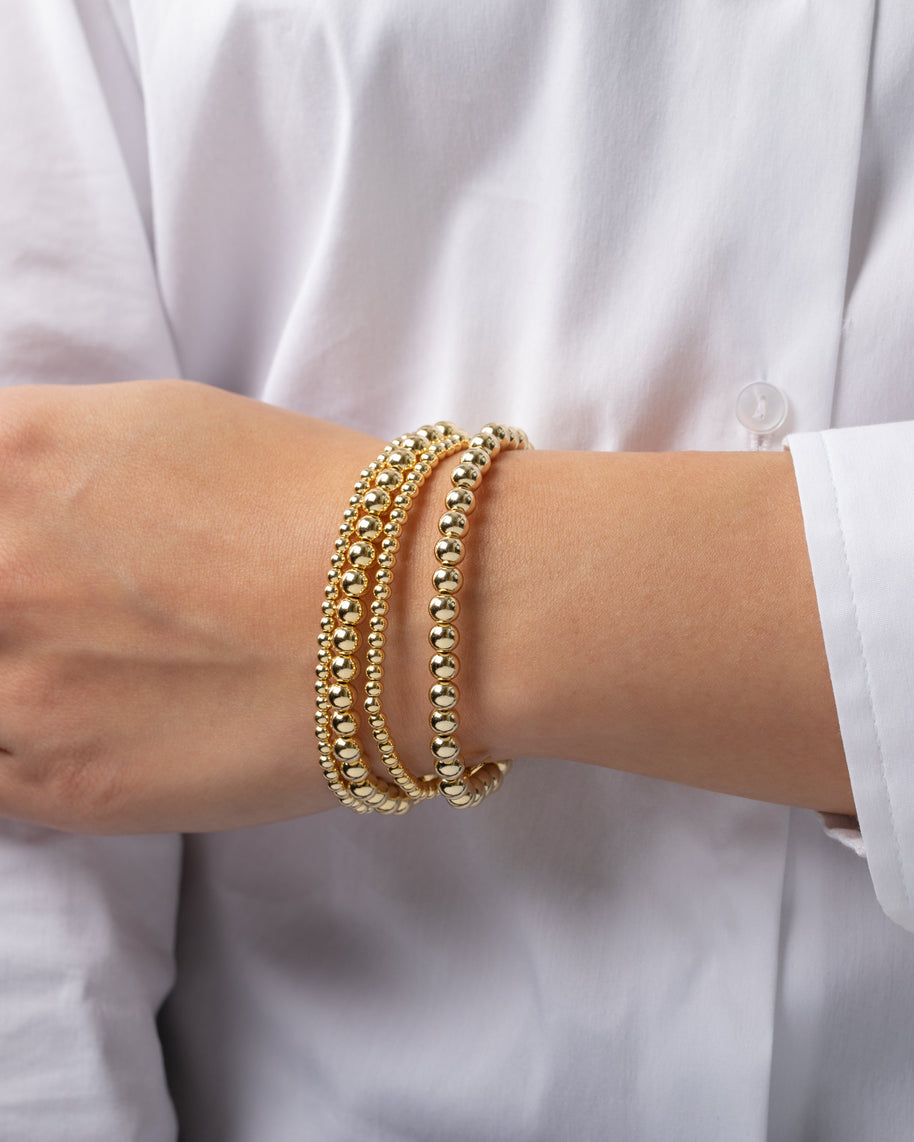 Zoe Lev 3mm & 5mm Bead Bracelet Stack
