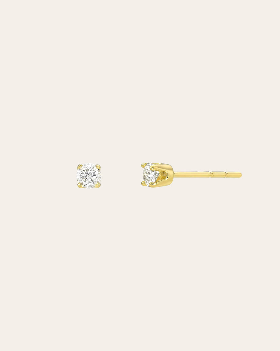 Zoe Lev 4 Prong Diamond Stud Earrings