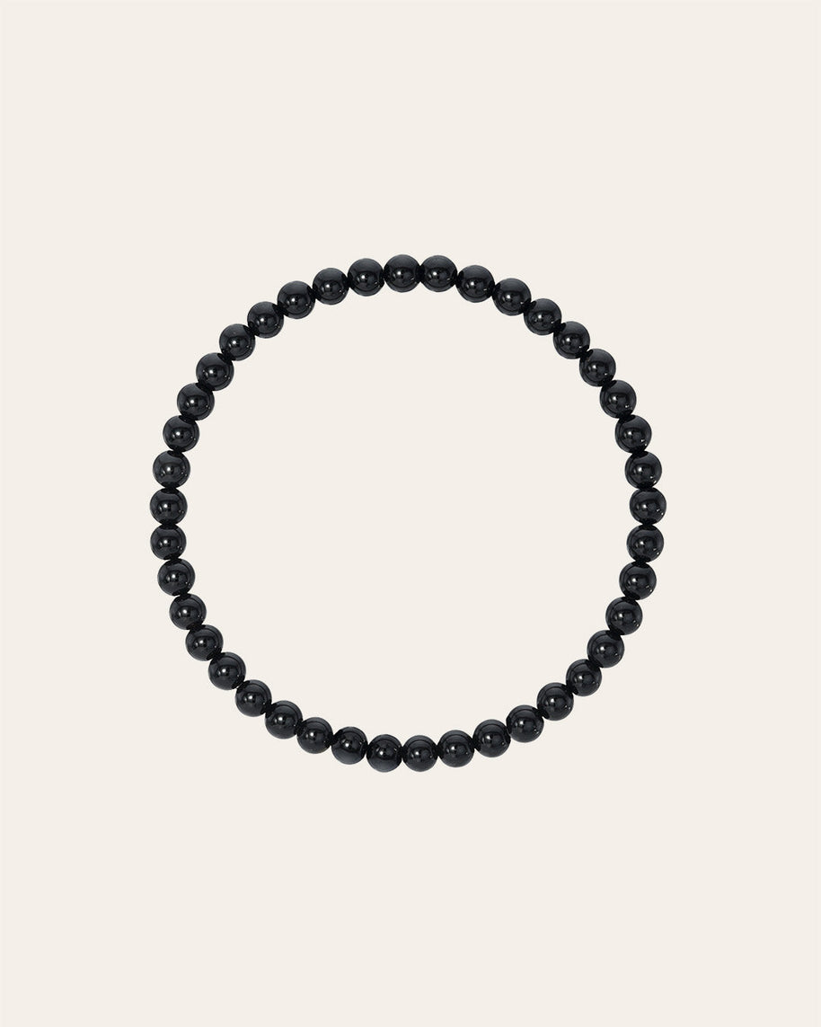 Zoe Lev 4mm Black Onyx Bead Bracelet