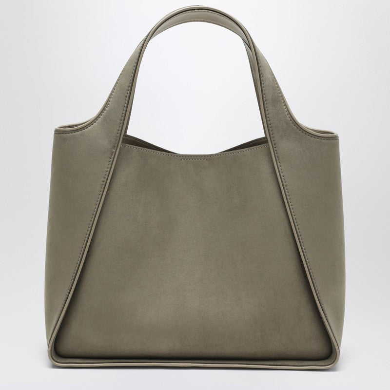 Stella McCartney Khaki-coloured Medium Stella Logo Bag