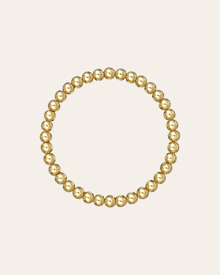 Zoe Lev 5mm Gold Bead Bracelet