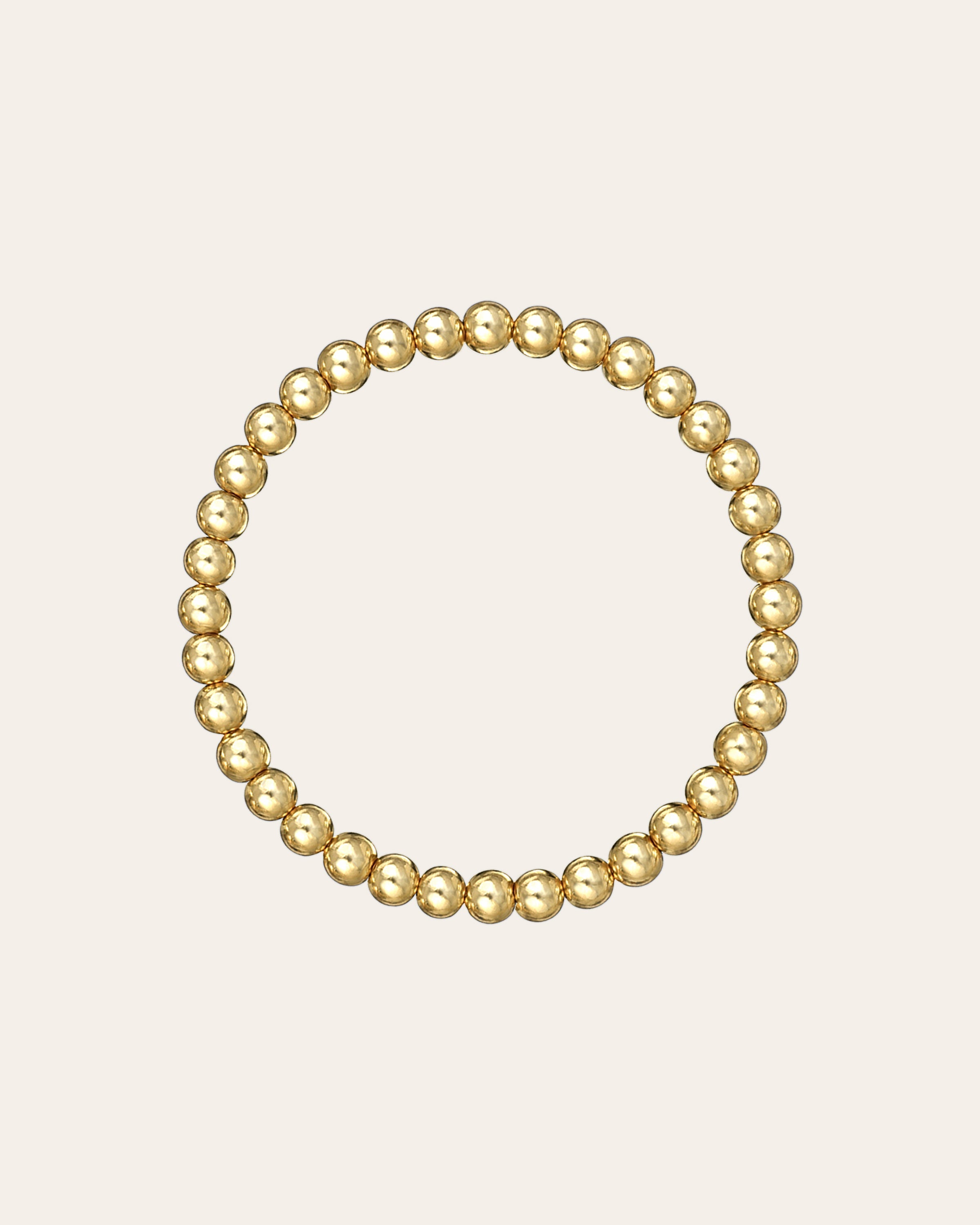 Zoe Lev 5mm Gold Bead Bracelet