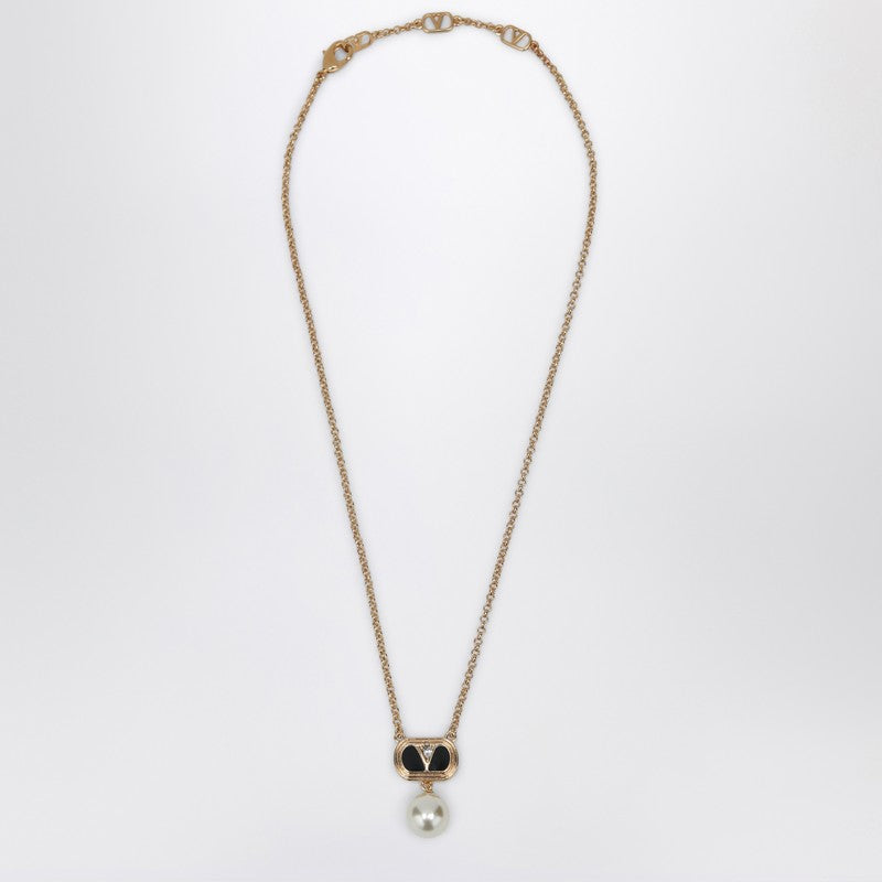 Valentino Garavani Ovalette Necklace With Swarovski Pearl