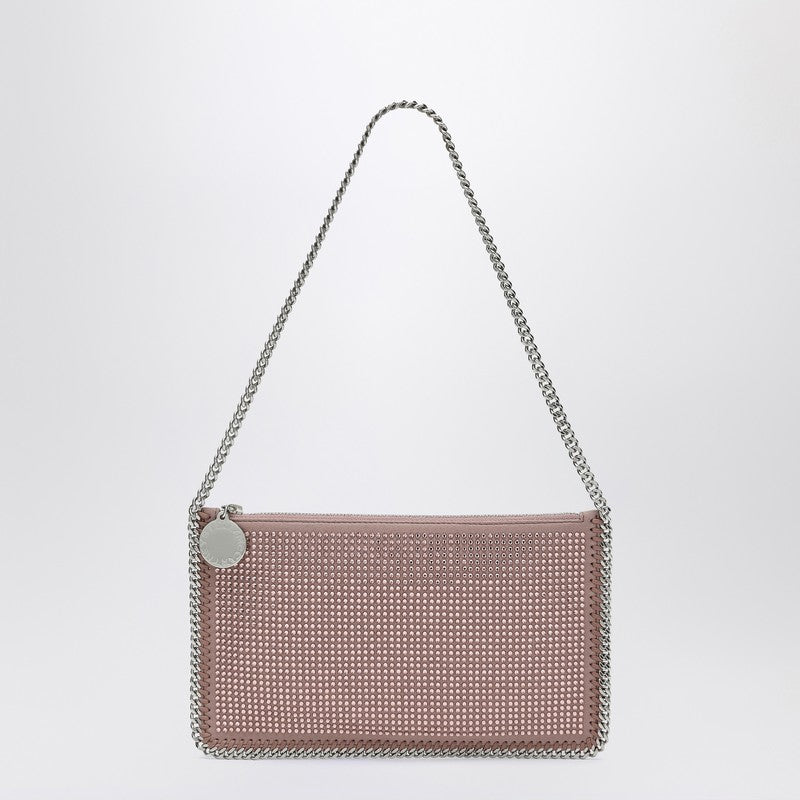 Stella McCartney Falabella Pink Clutch Shoulder Bag With Rhinestones