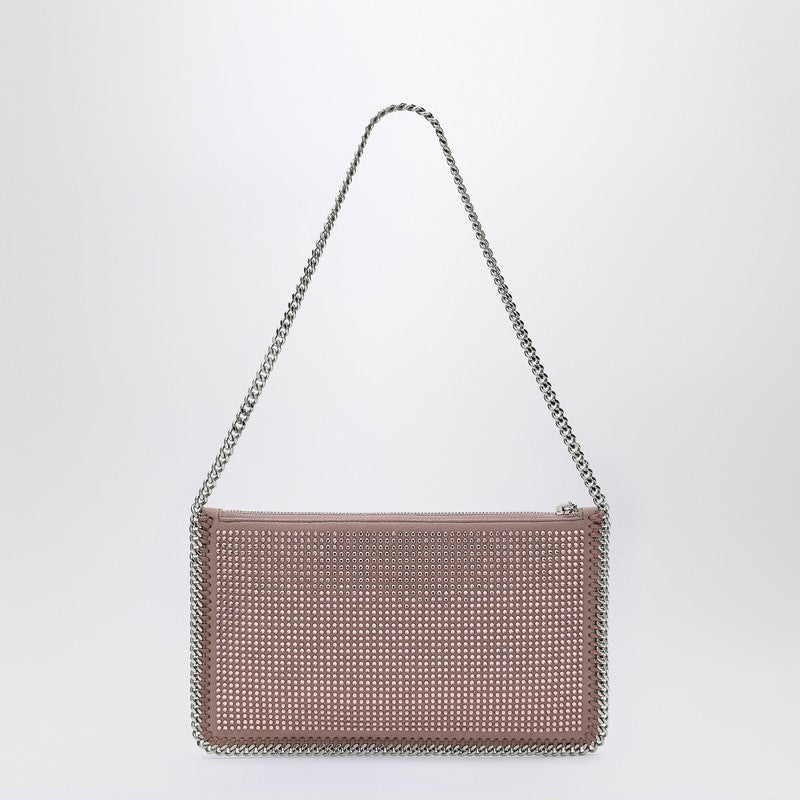 Stella McCartney Falabella Pink Clutch Shoulder Bag With Rhinestones