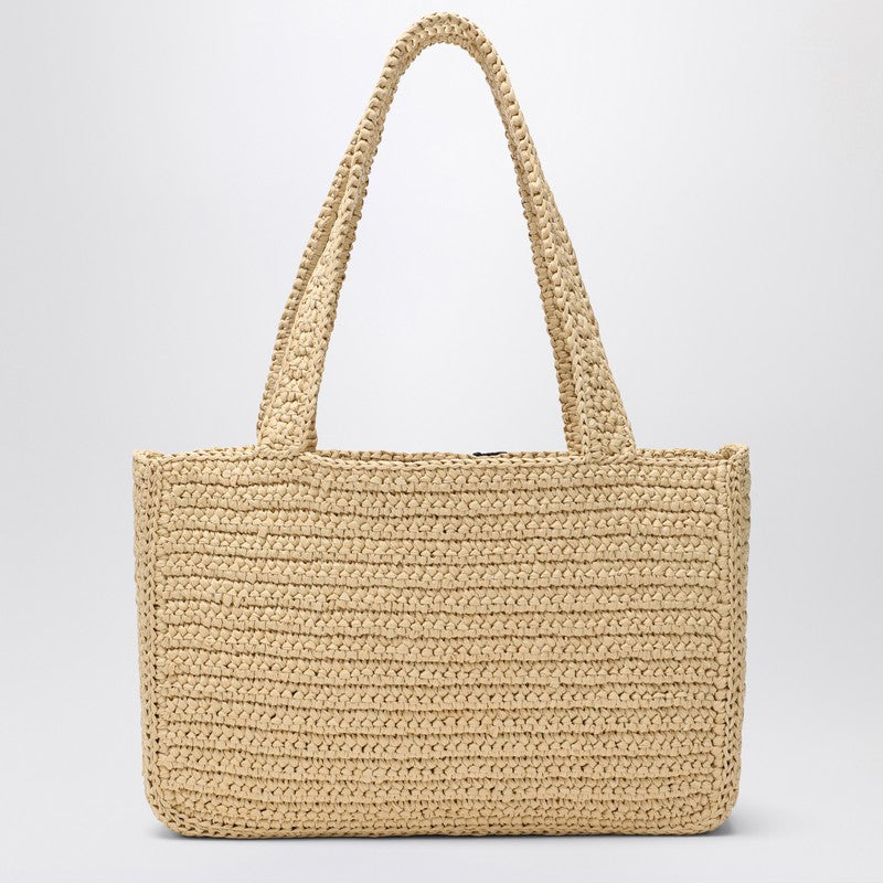 Valentino Garavani Viva Superstar Crochet Medium Natural/black Bag