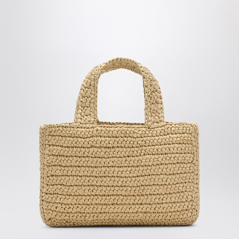 Valentino Garavani Viva Superstar Crochet Small Natural/black Bag