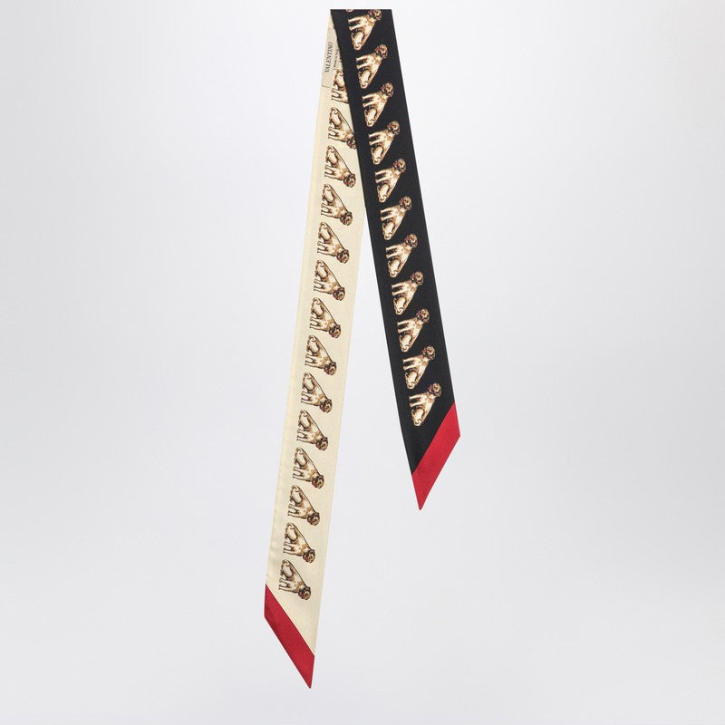 Valentino Garavani Petit Charles Bandeaux Scarf In Silk