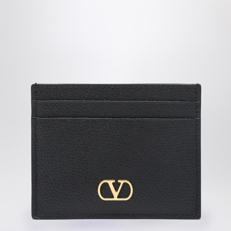 Valentino Garavani Vlogo Signature Black Credit Card Holder