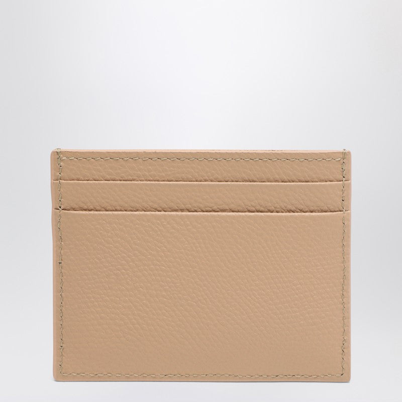 Valentino Garavani Vlogo Signature Credit Card Holder Rose Sand