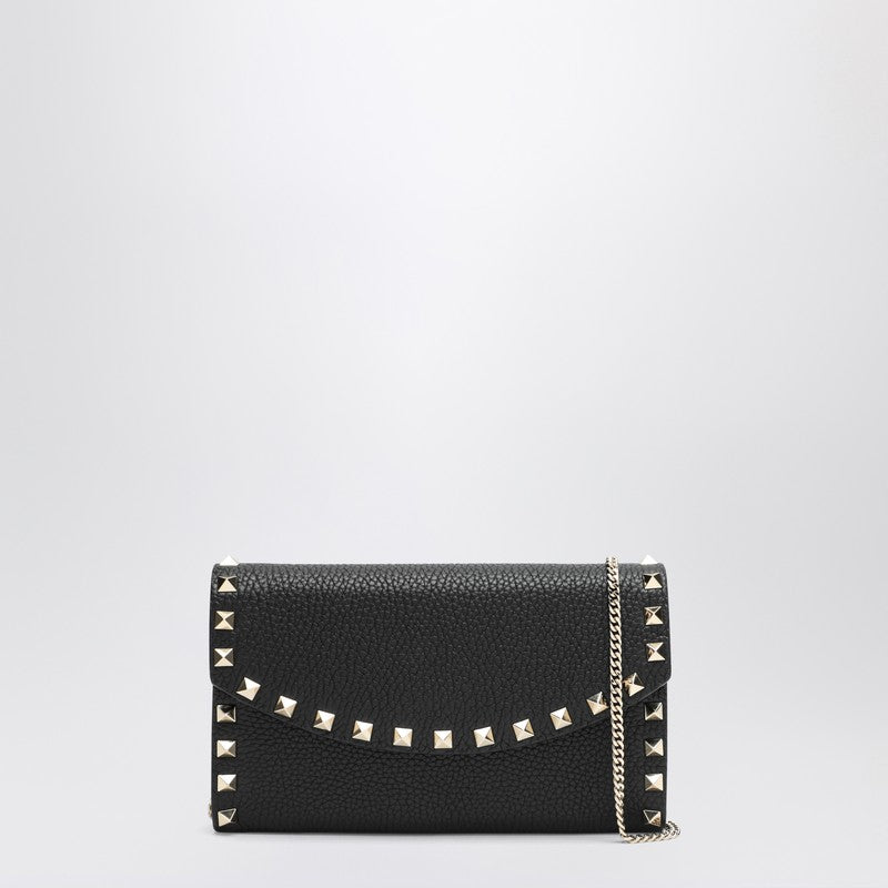 Valentino Garavani Black Rockstud Crossbody Wallet