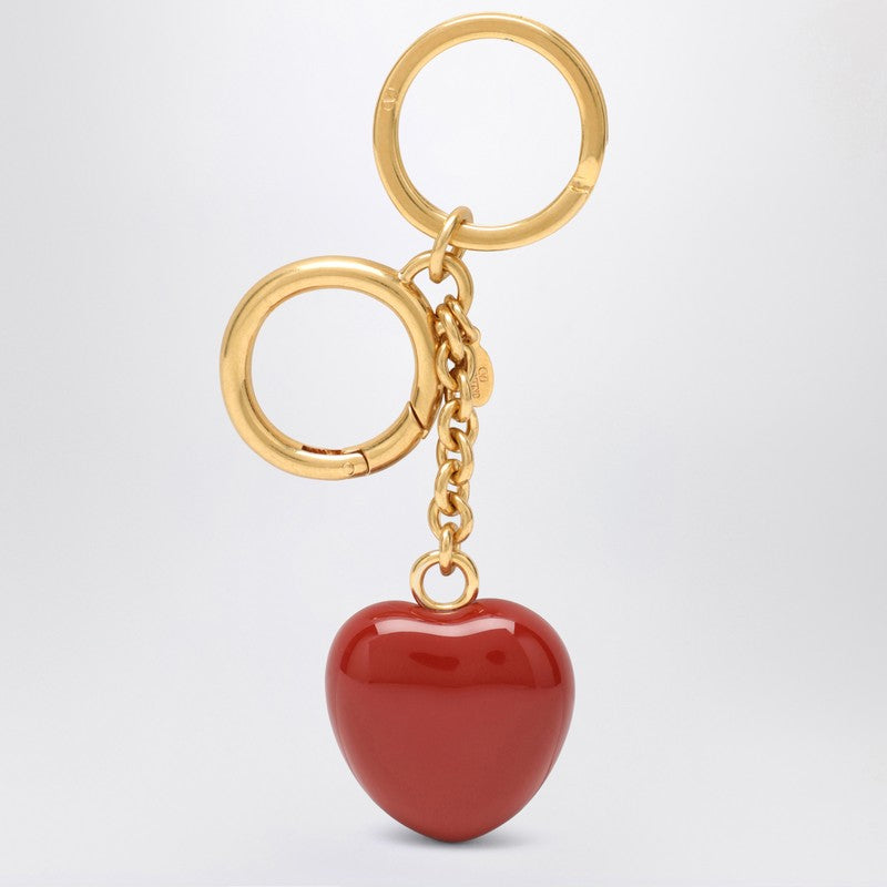 Valentino Garavani Bag Charm Keyring Coeur Royal In Red