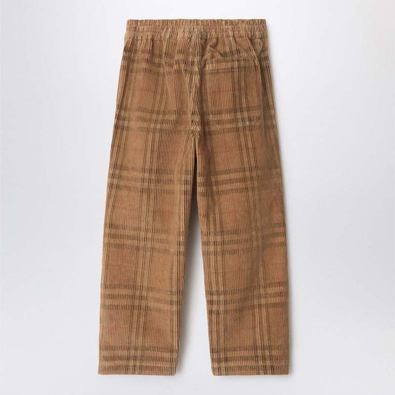 Burberry Kids' Check-pattern Trousers In Corduroy