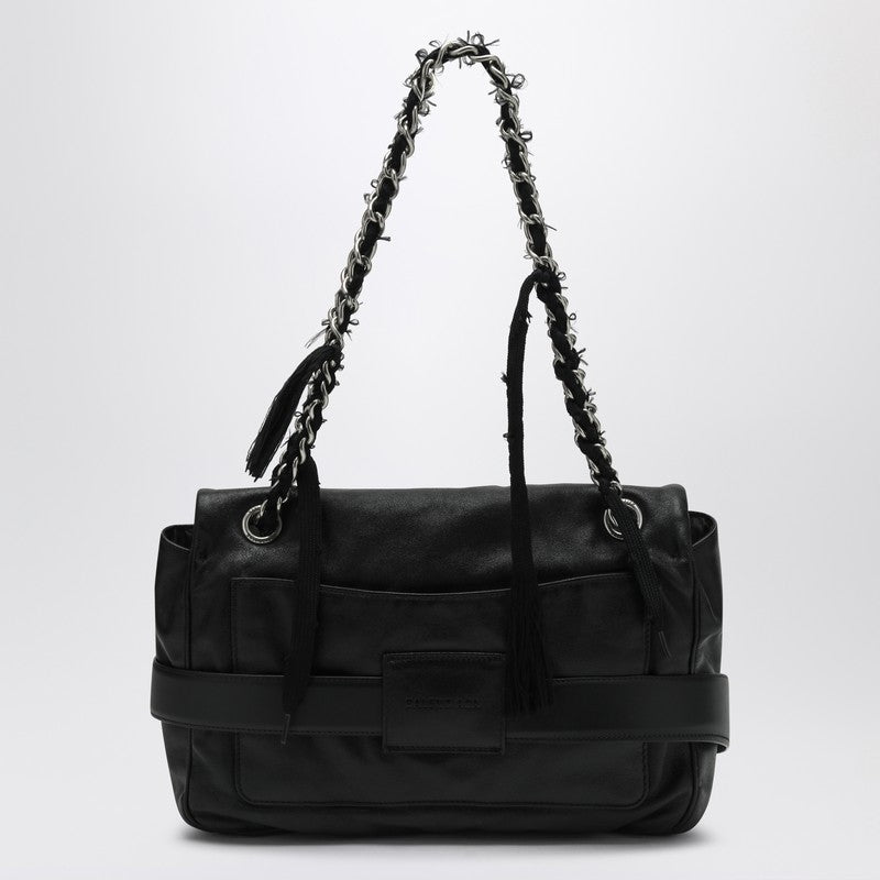 Balenciaga Medium Black Leather Shoulder Bag Modu