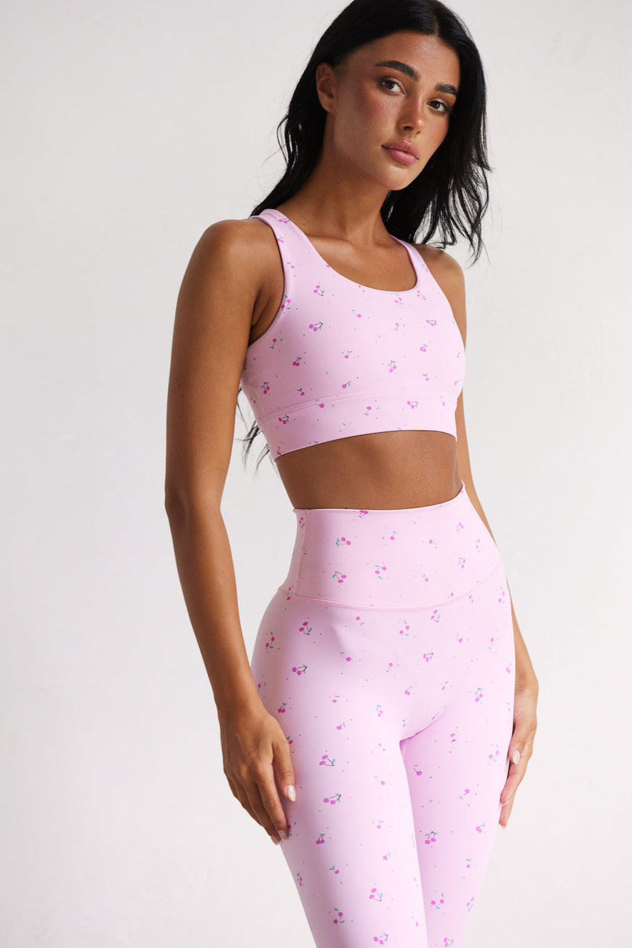 Astoria LUXE BLOSSOM Full Length Legging - Cherry