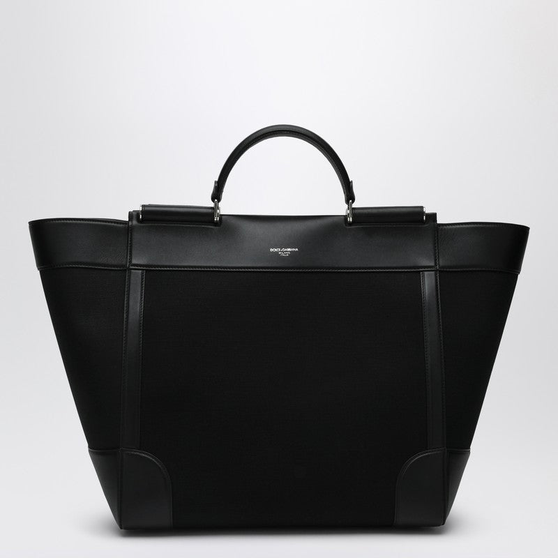Dolce & Gabbana Dolce&Gabbana Black Fabric And Leather Tote Bag