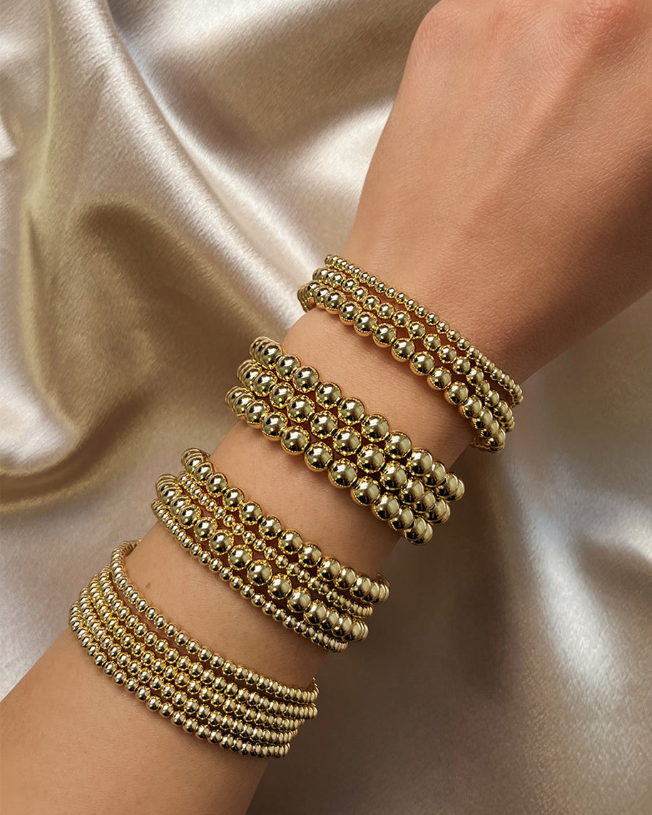 Zoe Lev 3mm & 5mm Bead Bracelet Stack