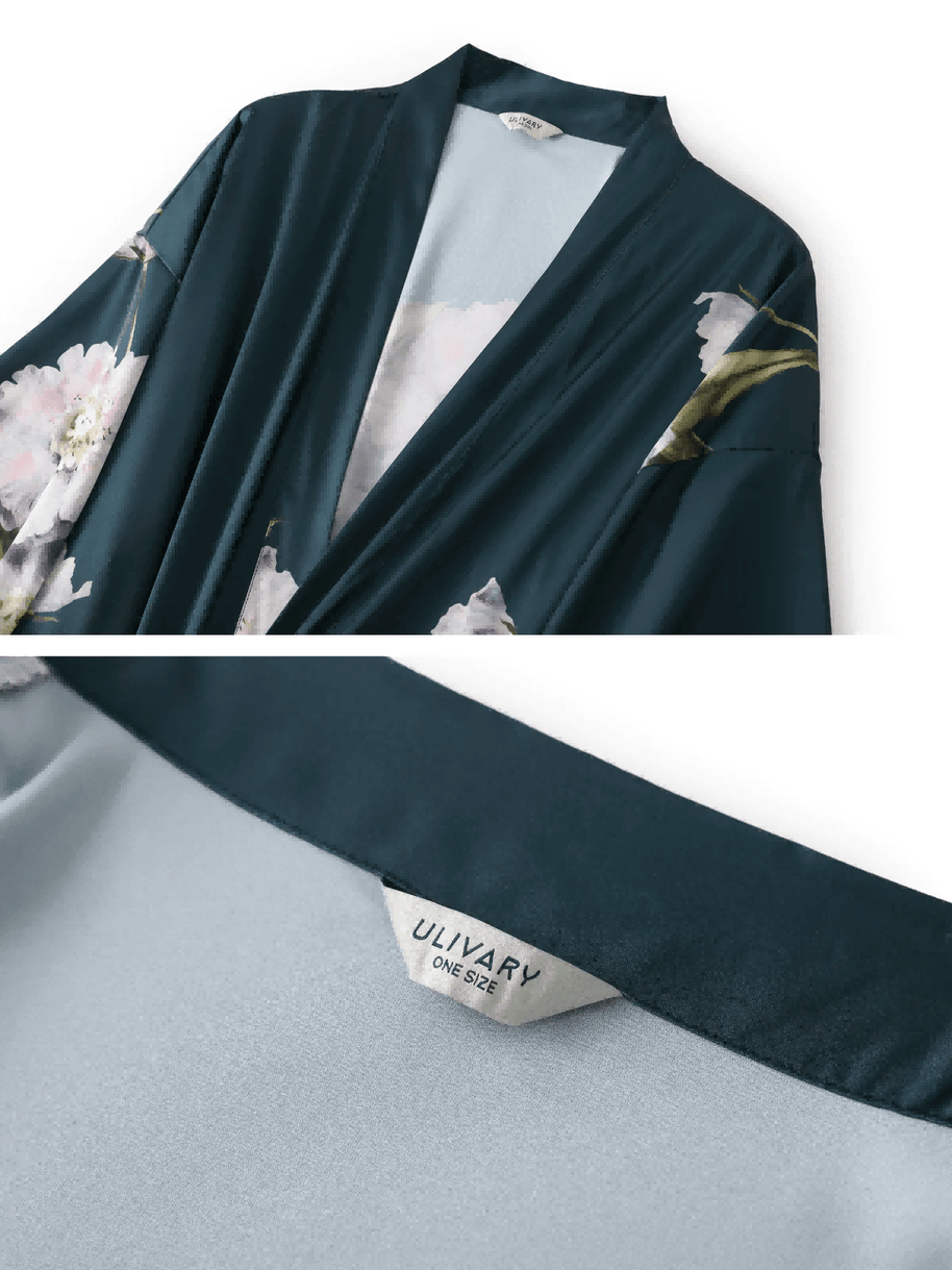 Ulivary Blooming Anemone Kimono Robe