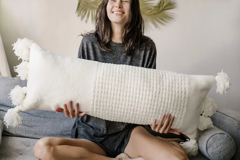 Sunday Citizen Braided Pom Pom Lumbar Pillow (more Colors)