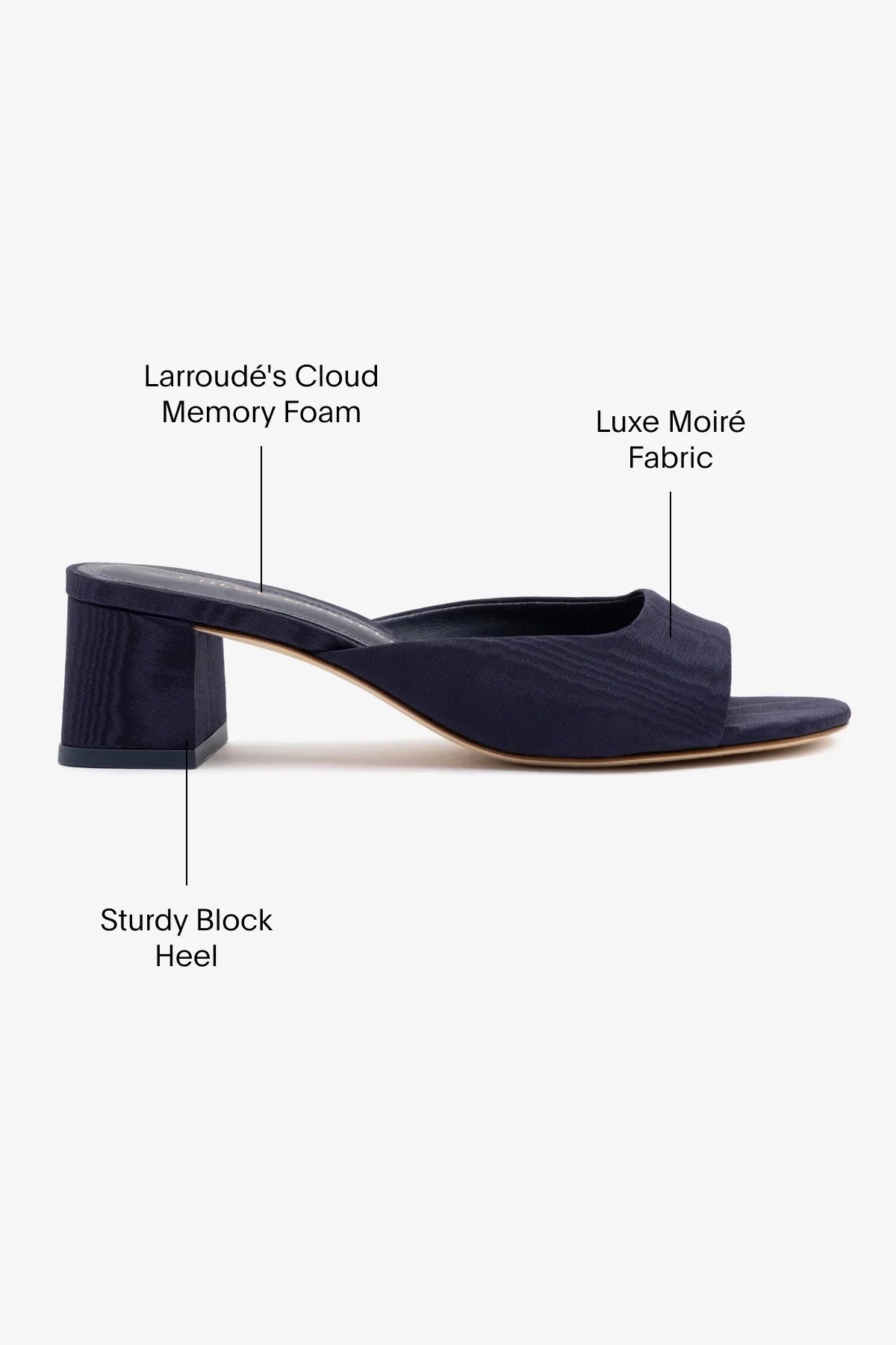 Chloe Gosselin By Larroudé Anah Mule In Navy Fabric