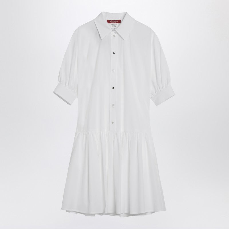 ワンピース MAX MARA STUDIO SHORT WHITE COTTON SHIRT DRESS Max Mara Studio Short white cotton shirt dress | TheDoubleF