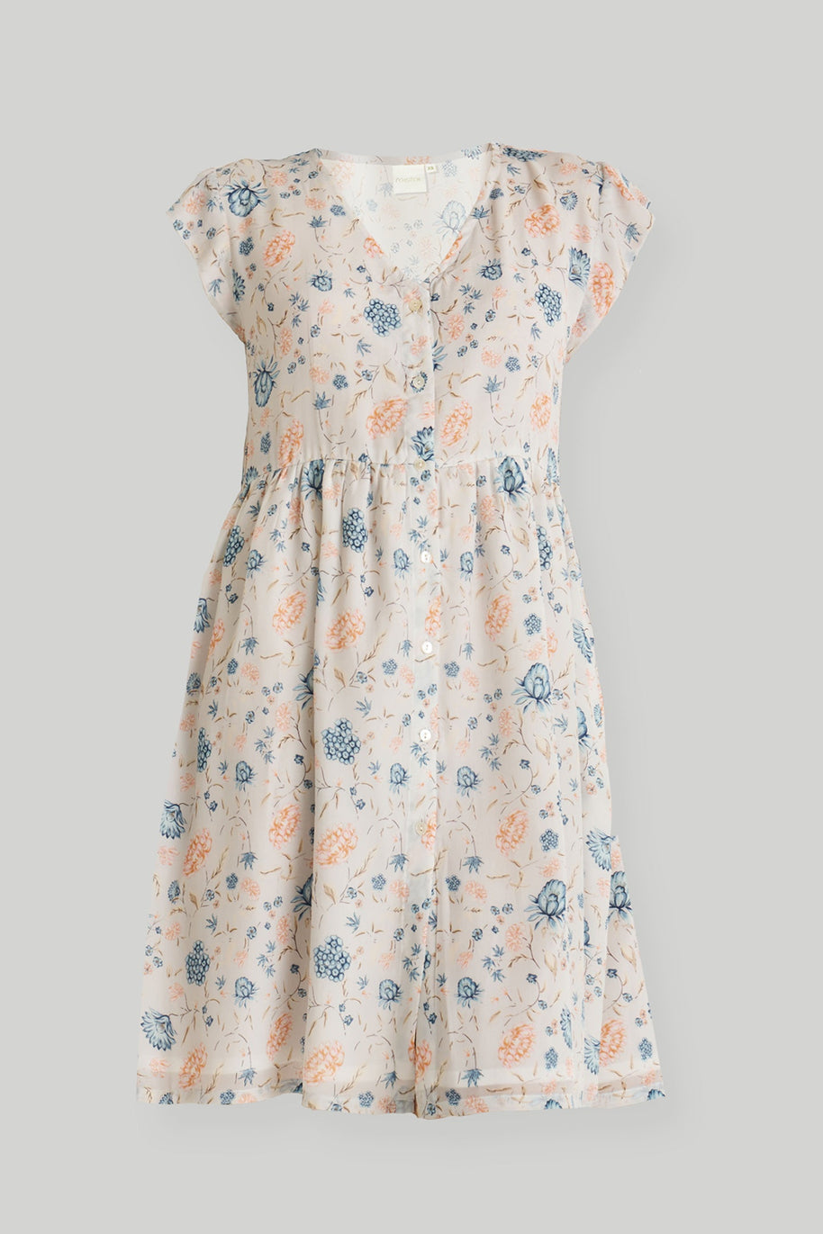 Reistor Cap Sleeved Short Dress in Florals