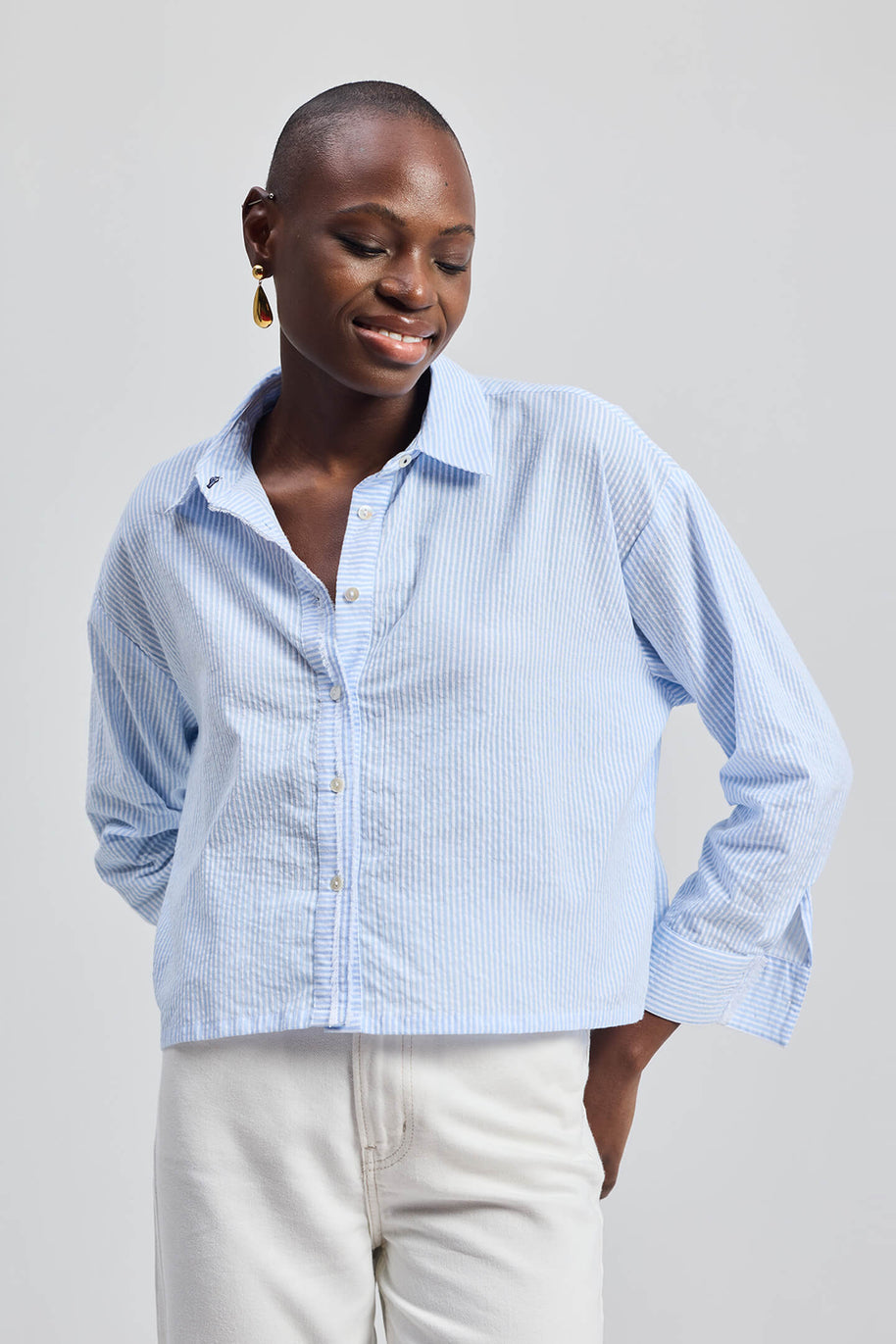 Reistor Crop it like its Hot Shirt in Stripes