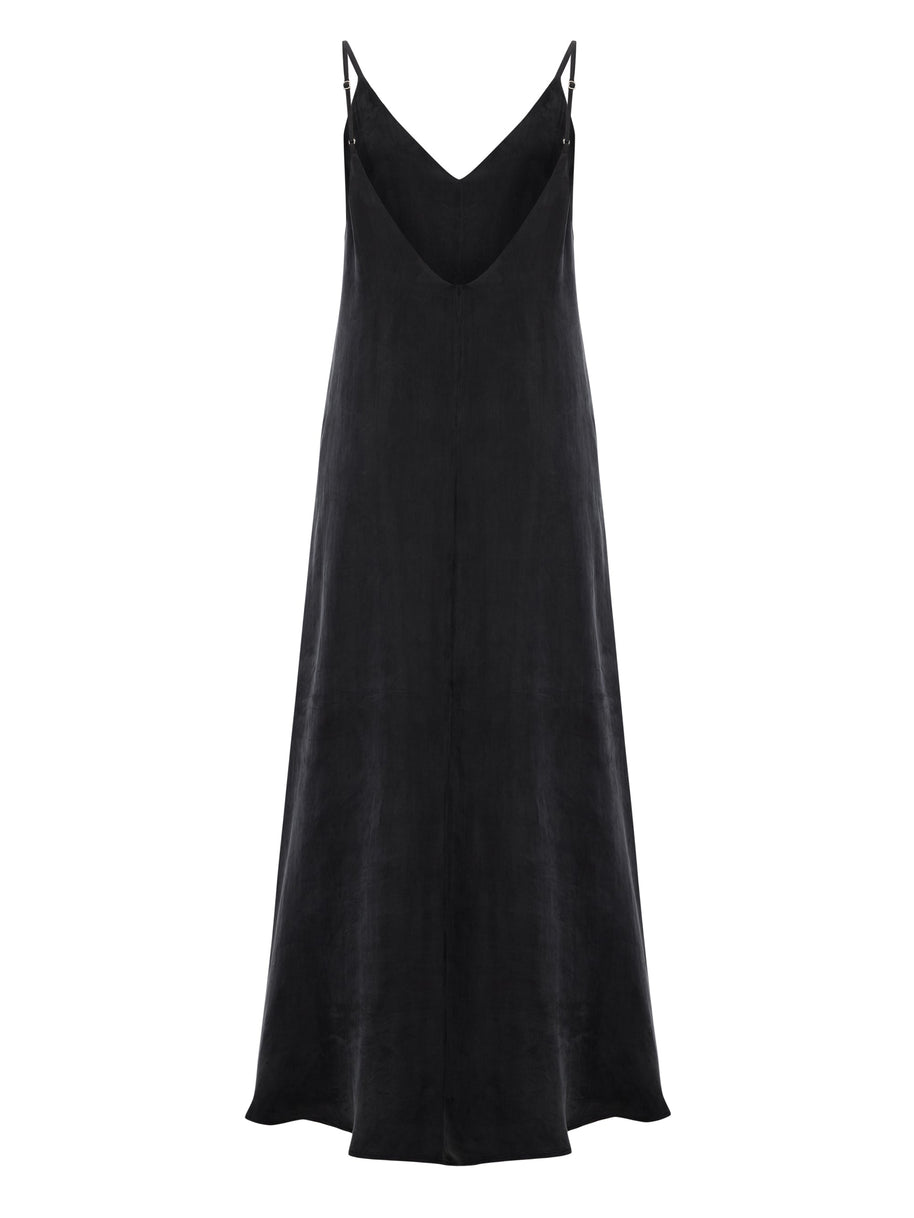 The Handloom Lucid Flow Maxi Dress - Black
