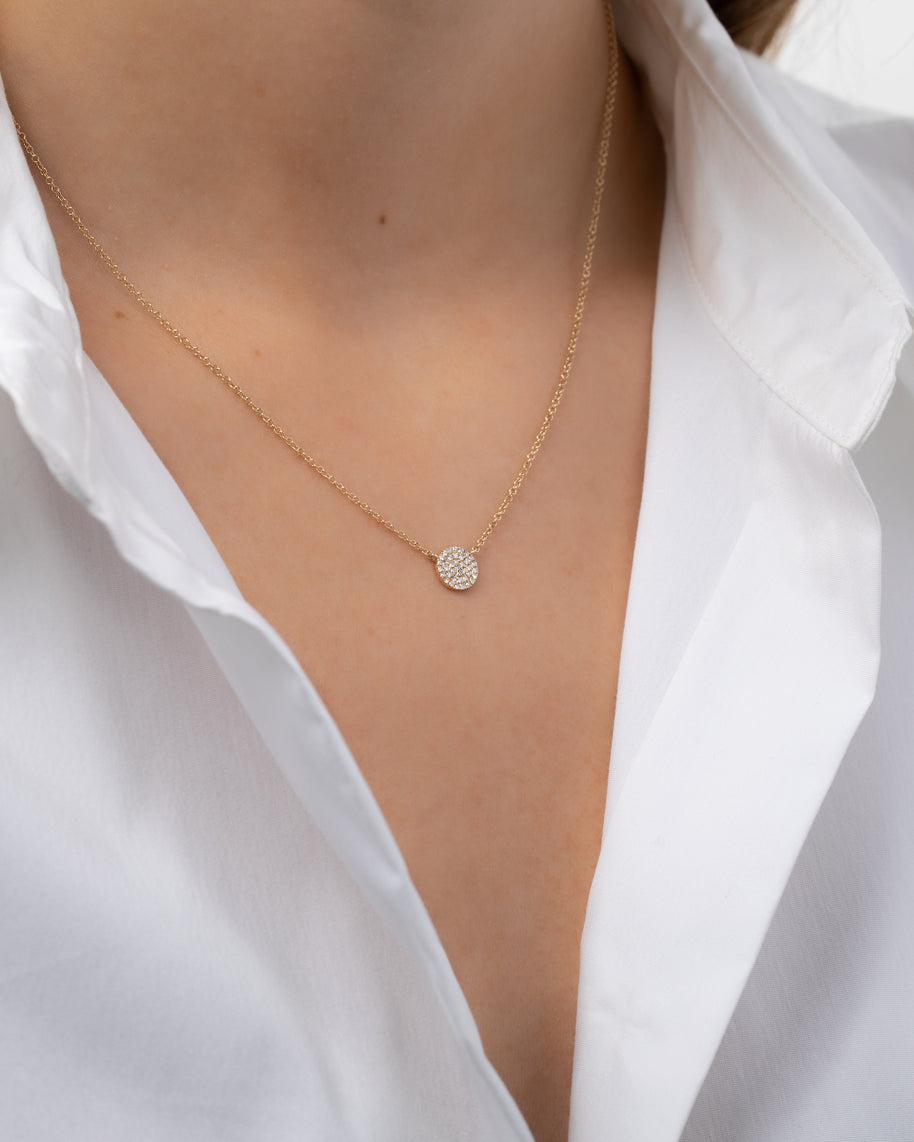 Zoe Lev Diamond Disc Necklace
