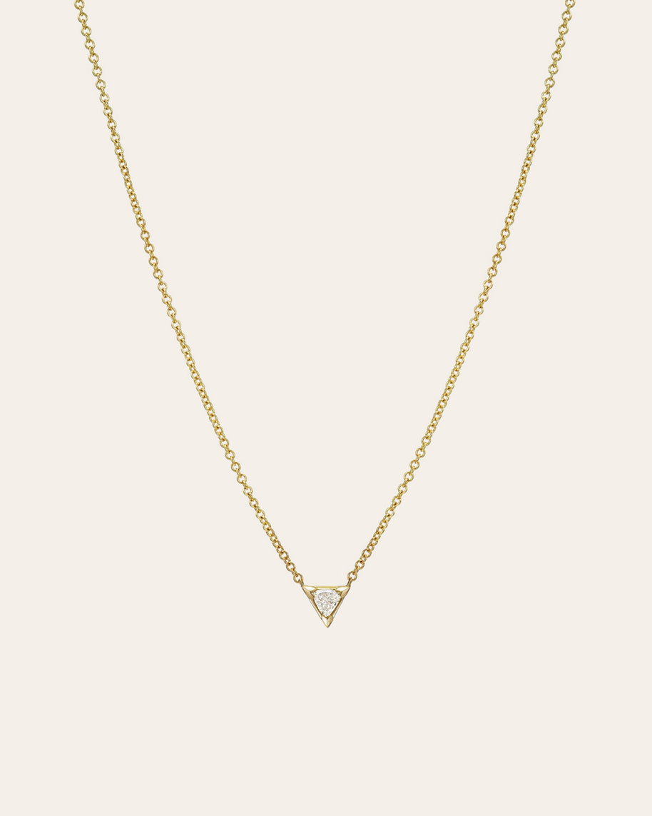 Zoe Lev Diamond Trillion Necklace