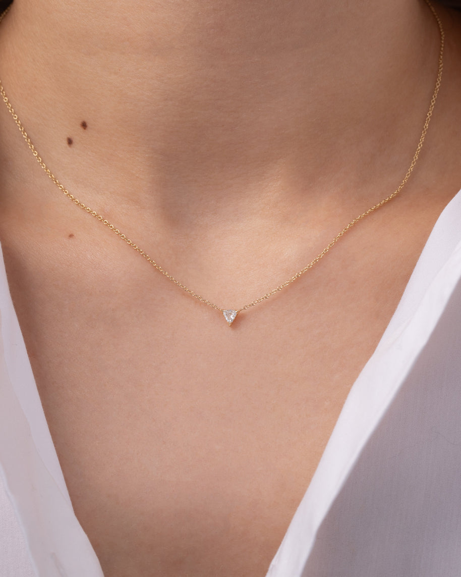 Zoe Lev Diamond Trillion Necklace