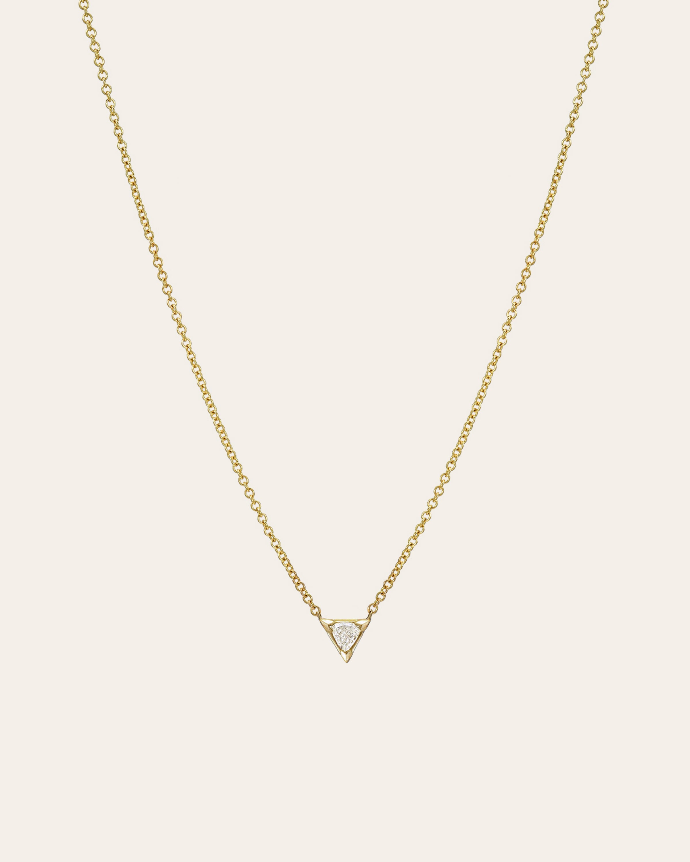 Zoe Lev Diamond Trillion Necklace