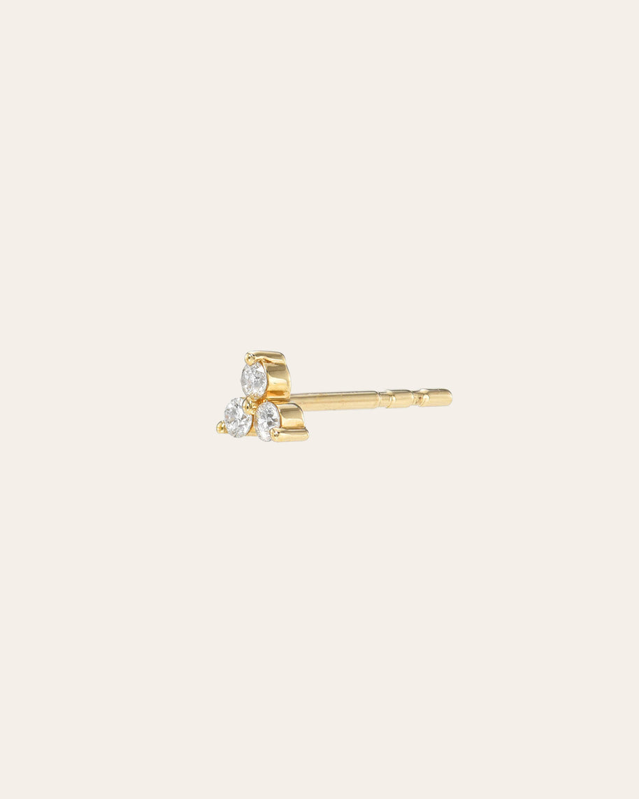 Zoe Lev Diamond Trio Stud Earrings