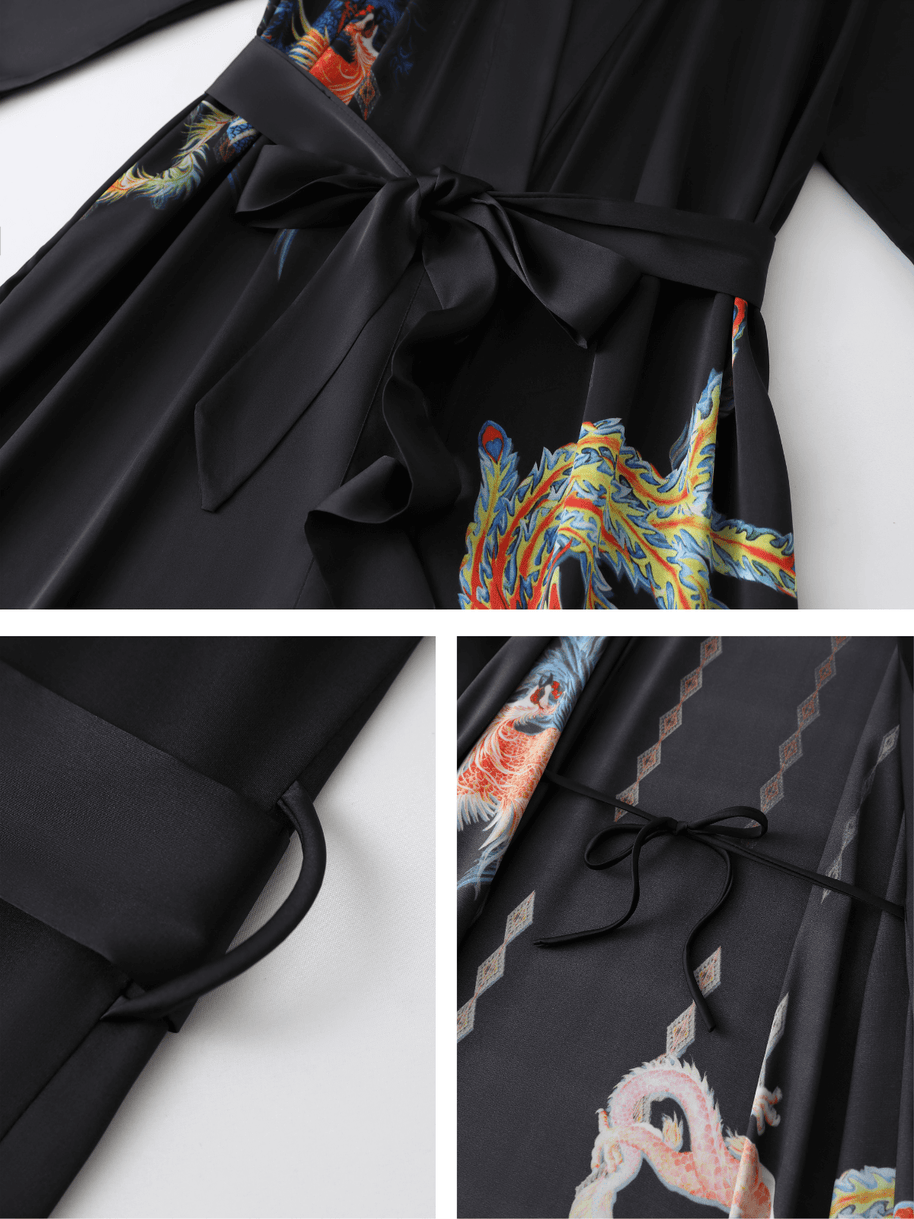 Ulivary Dragon Phoenix Kimono Robe
