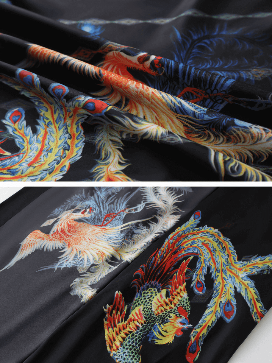 Ulivary Dragon Phoenix Kimono Robe