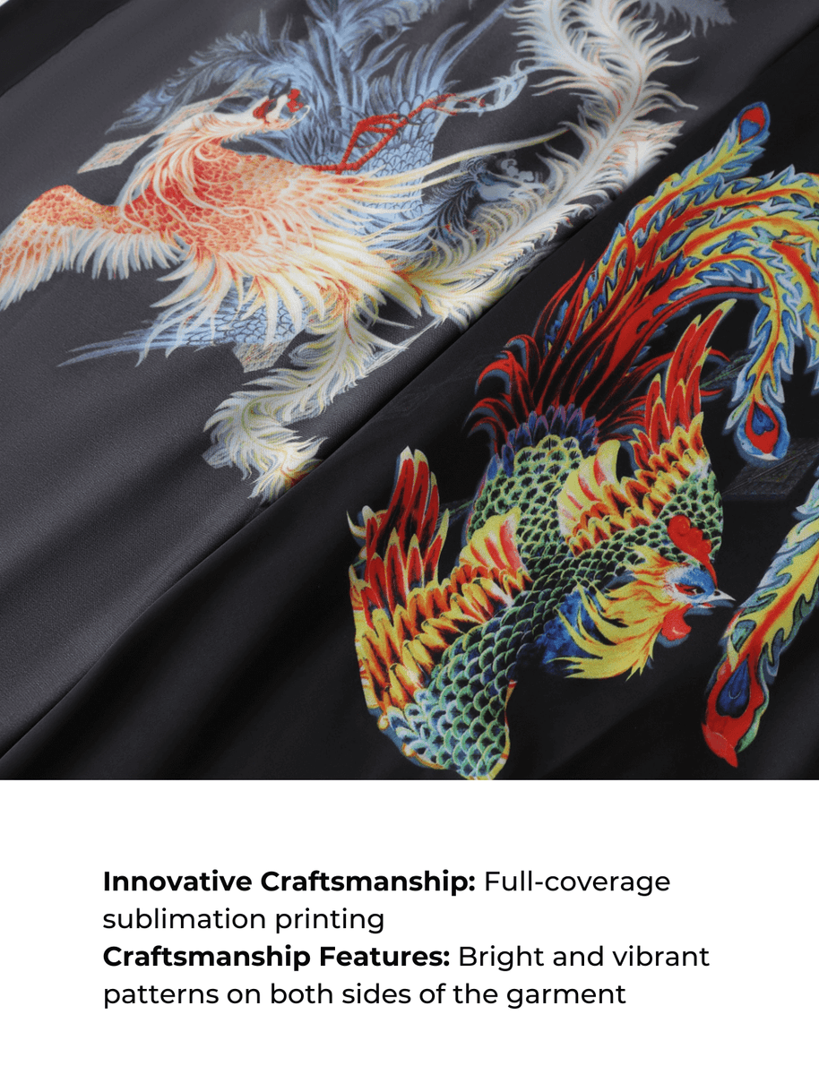 Ulivary Dragon Phoenix Kimono Robe