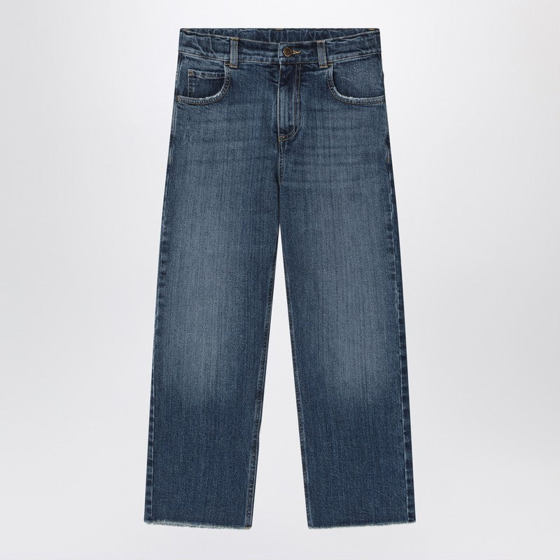 Golden Goose Kids' Dark Blue Washed-out Jeans