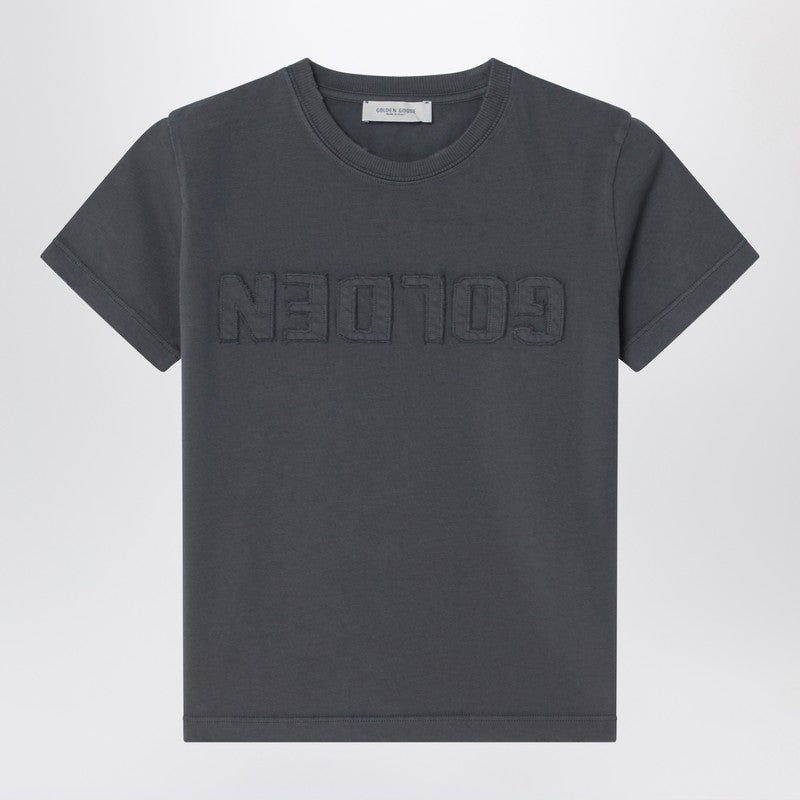 Golden Goose Kids' Anthracite Grey T-shirt With Logo