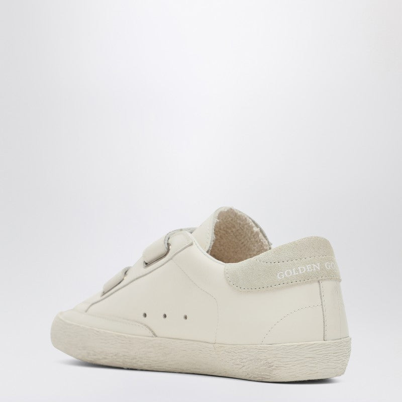 Golden Goose Kids' Old School Sneakers In White/peach Colour