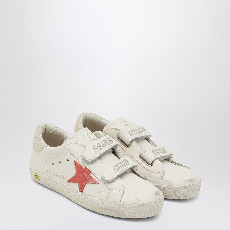 Golden Goose Kids' Old School Sneaker White/peach