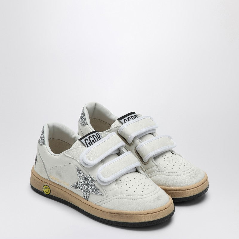 Golden Goose Kids' Ball Star White/glitter Platinum Sneaker