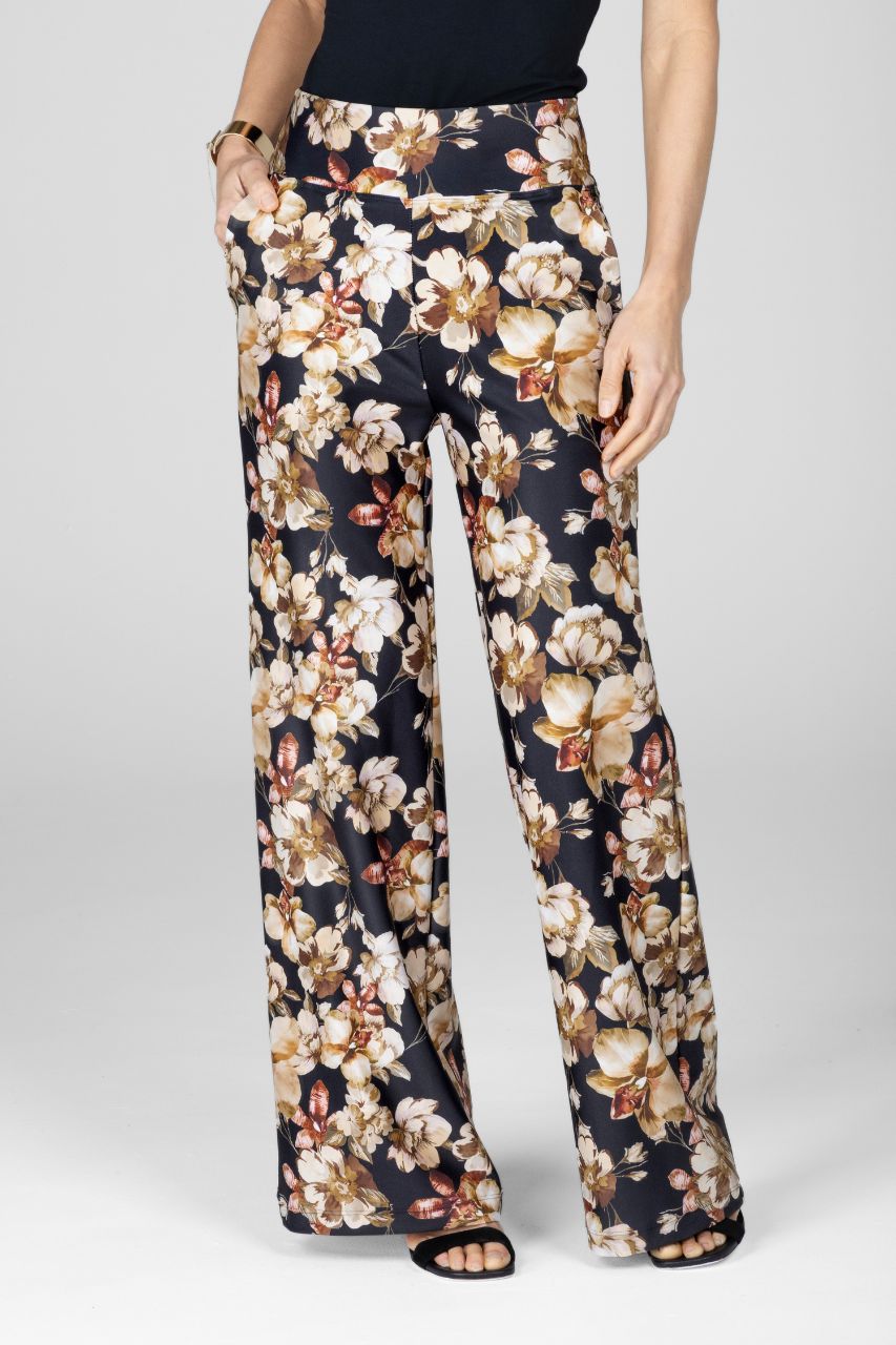 KiraGrace GRACE WIDE LEG PANT: FALL TONAL FLORAL