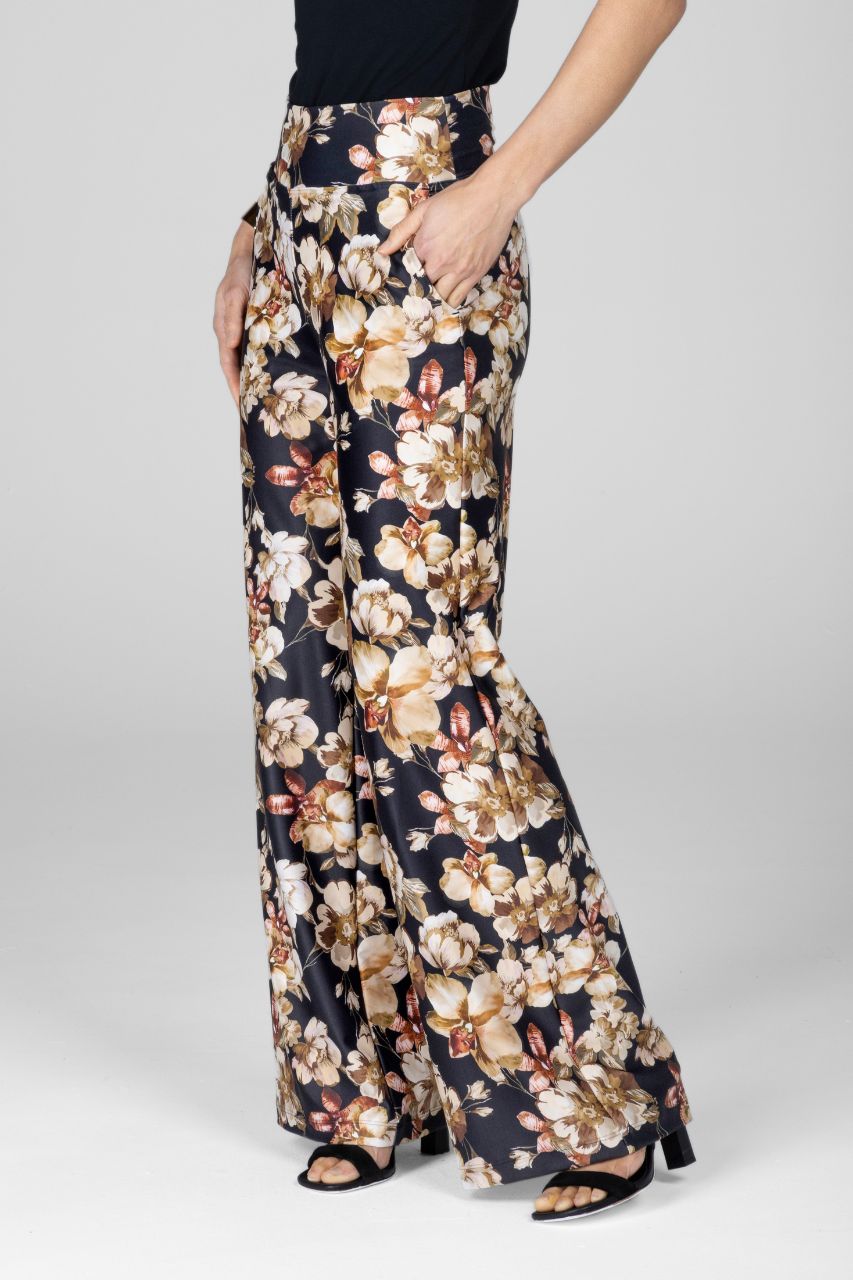 KiraGrace GRACE WIDE LEG PANT: FALL TONAL FLORAL