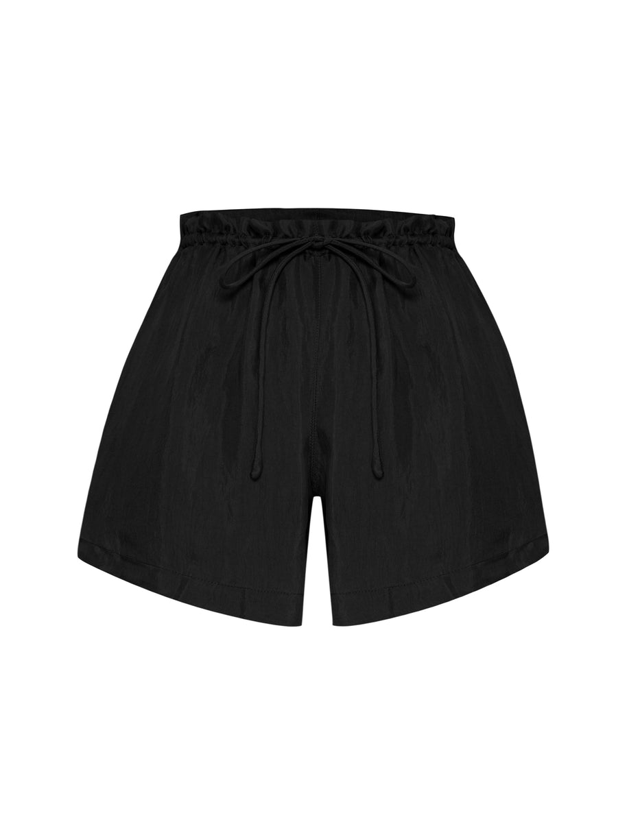 The Handloom Lucid Flow Tie Shorts - Black