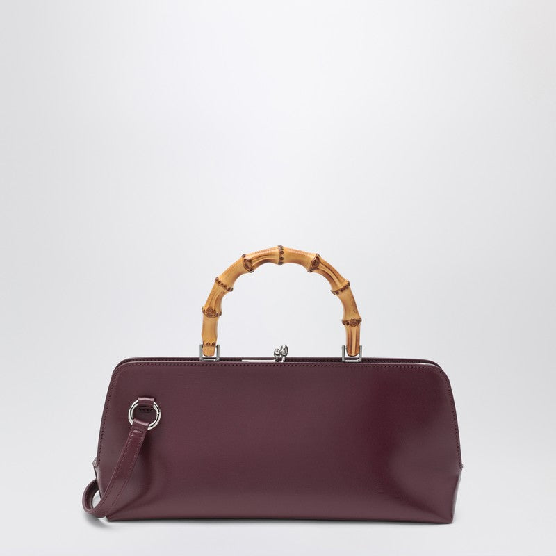 Jil Sander Small Goji Bamboo Bag In Burgundy