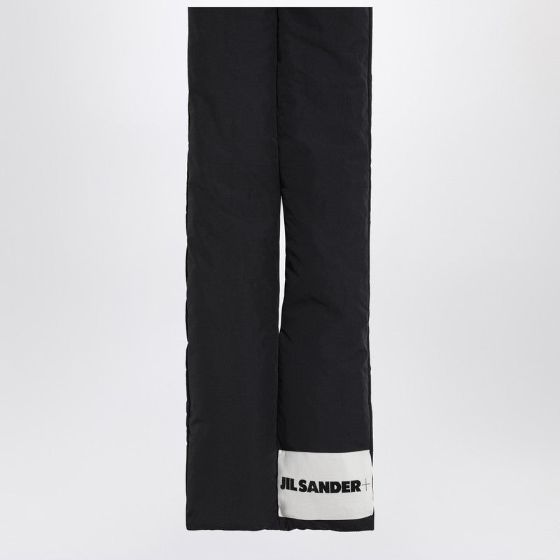 Jil Sander Black Padded Scarf With Logo