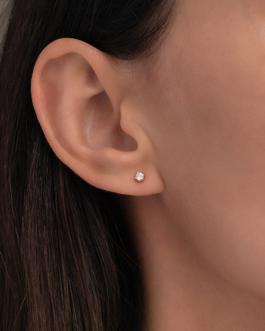 Zoe Lev 4 Prong Diamond Stud Earrings
