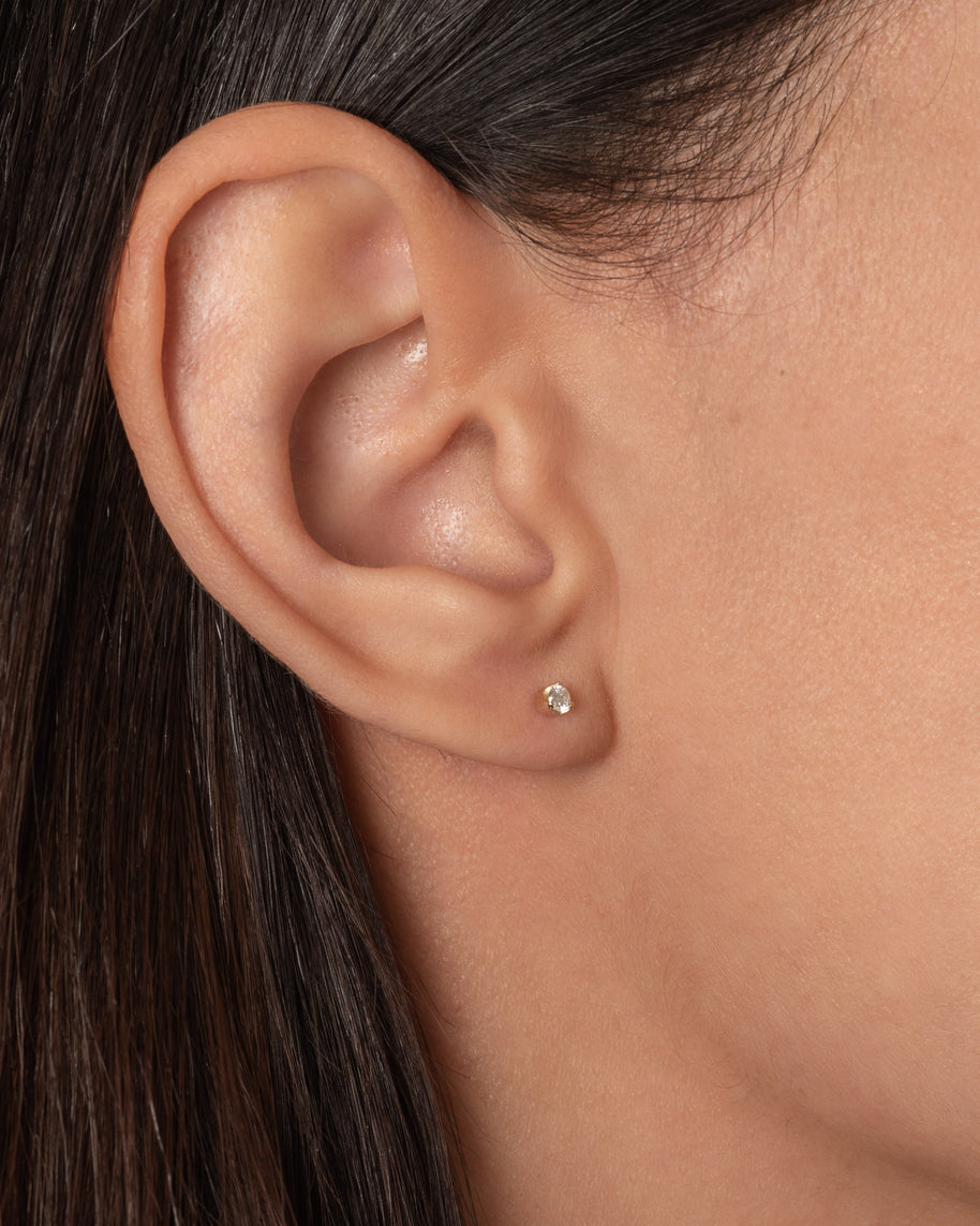 Zoe Lev 3 Prong Diamond Stud Earrings
